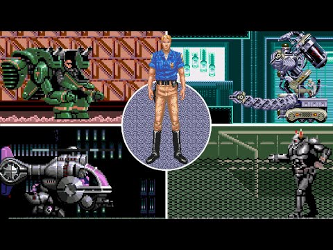 ESWAT: City Under Siege (Genesis) All Bosses (No Damage, Hard)