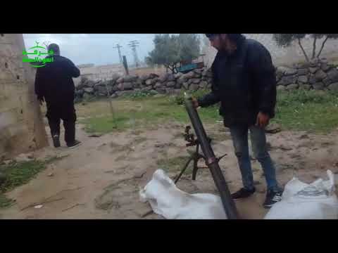 استهداف مواقع تنظيم داعش من قبل فرقة أسود السنة بقذائف الهاون بعد محاولتهم السيطرة على مساكن جلين والشيخ سعد في ريف درعا