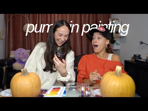 PAINTING HALLOWEEN PUMPKINS WITH FRANNY AND NEZZA