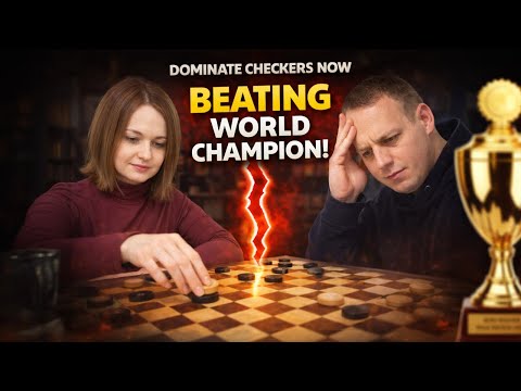 Beating the Women’s World Champion | My Win Against Darya Tkachenko | International Draughts
