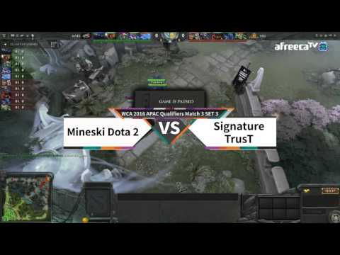 Signature TrusT vs Mineski Dota2 SET3 WCA 2016 APAC Qualifiers DOTA2 Match1 160415 Clean