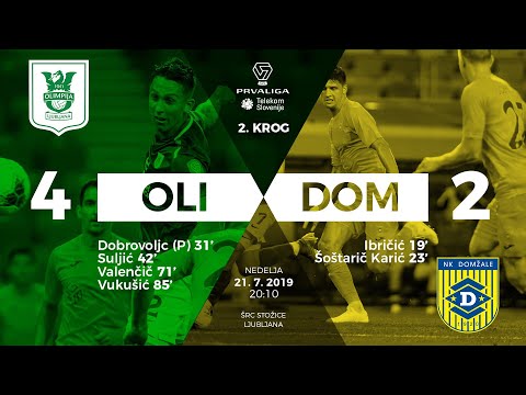 2.krog: Olimpija - Domžale 4:2 ; Prva liga Telekom Slovenije 2019/2020