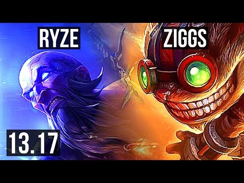 RYZE vs ZIGGS (MID) | 3/0/6, 400+ games | NA Master | 13.17