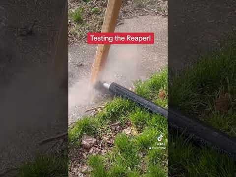 Testing the Reaper nozzle on 8gpm at 3500 psi! #plumber #plumbing #spokane #draincleaning