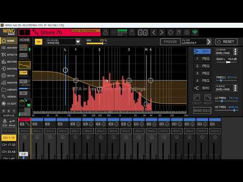 Using The Real Time Analyzer aka, RTA On The Behringer Wing Rack  Firmware 3 0 6 27