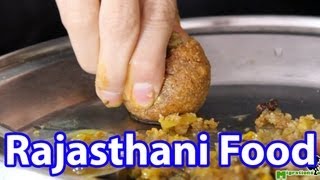 preview picture of video 'Rajasthani Food - Dal Baati Thali in Jaipur'