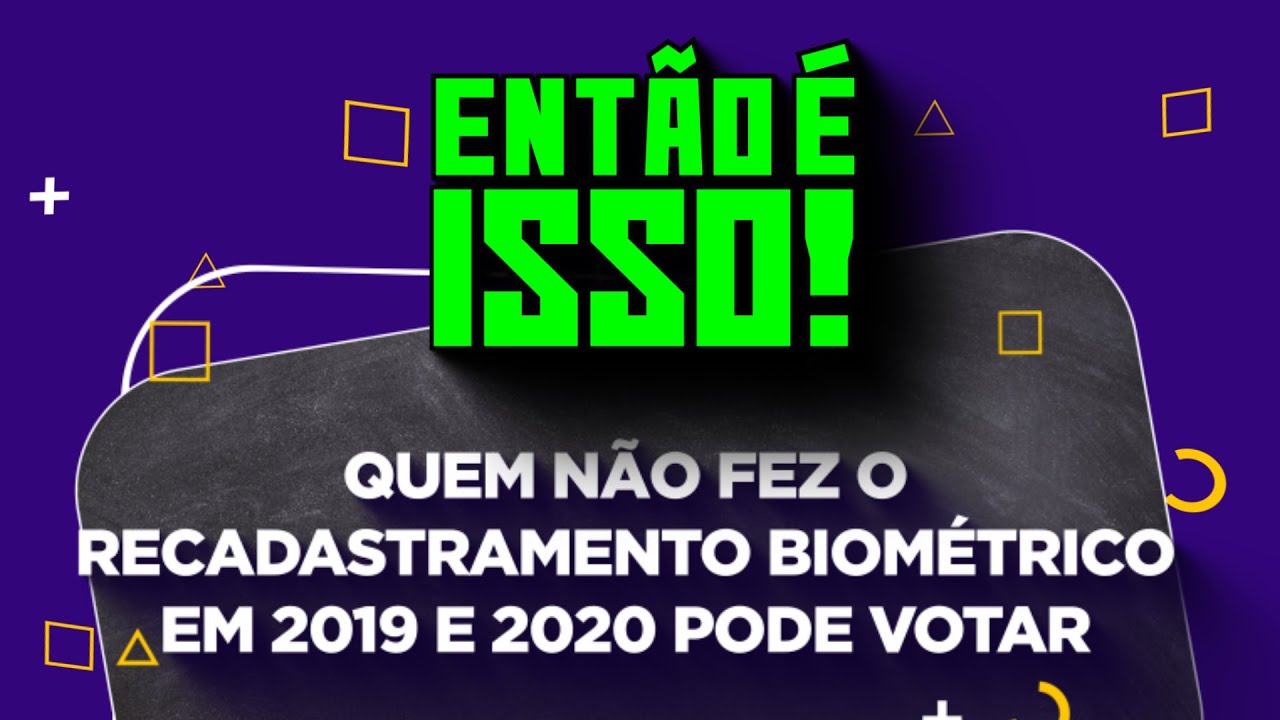 Eleitor que não fez o recadastramento biométrico em 2019 /2020 pode votar