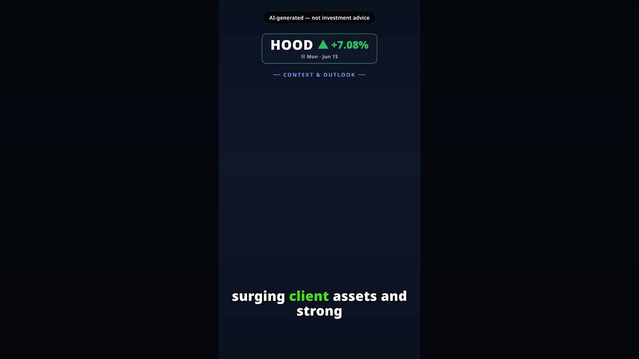 Why Is Robinhood Markets Stock Jumping Today? HOOD +7.08% (Jun 15) — Retail Brokerage Sector Rally