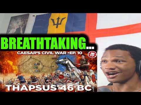 caribbean guy reacts Thapsus 46 BC - Caesar's Most Complicated Campaign - Roman history reaction