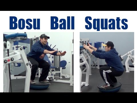 Bosu Ball Squats For Stability
