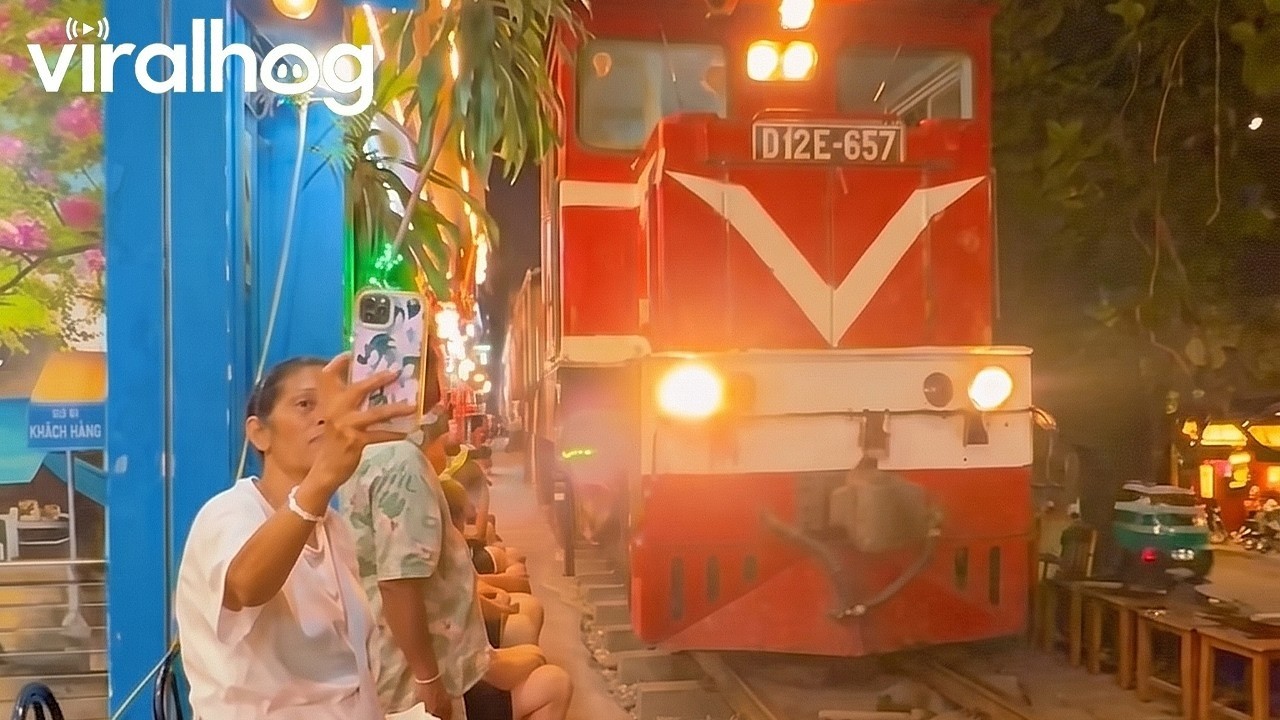 Took My Mom Across the Globe to See Train Street in Vietnam || ViralHog