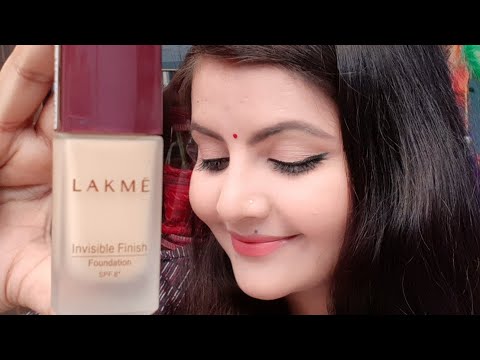 Lakme invisible finish foundation review & demo | AFFORDABLE foundation for beginners for summers | Video