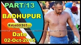 (13) Badhupur (Hoshiarpur) Kabaddi Tournament 2 Oct 2015