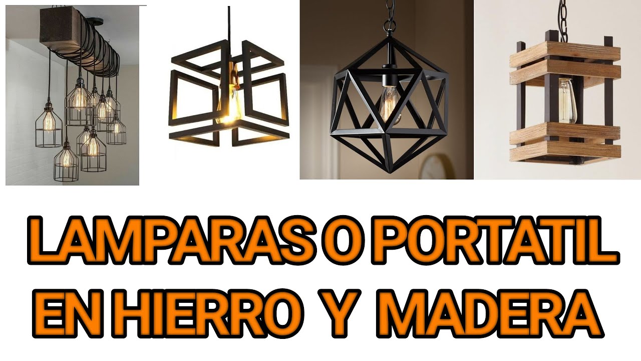 HANGING OR PORTABLE LAMPS IN IRON AND WOOD 💖 IDEAS 2024💖