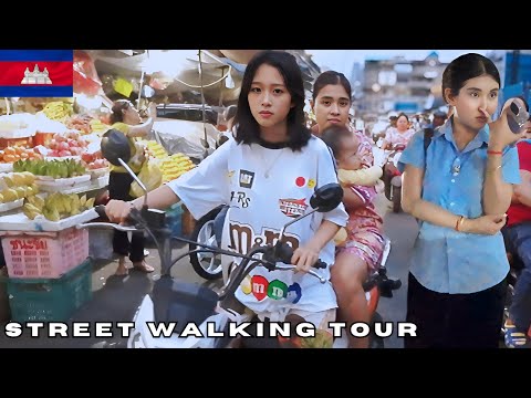 Impressive Street Food Scene In Phnom Penh City Cambodia 🇰🇭 Walking Tour at The Most Popular Market