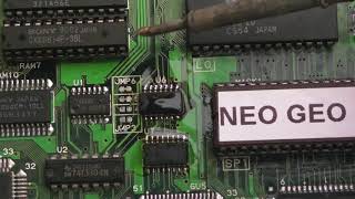 SNK Neo Geo MVS Junk Board Repairs Part 1 (Backup RAM & Missing VRAM)