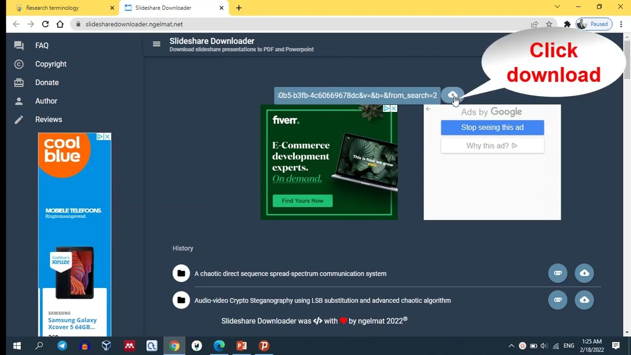 How to download  Presentation slides in ppt/pptx from Slideshare using Slideshare downloader?