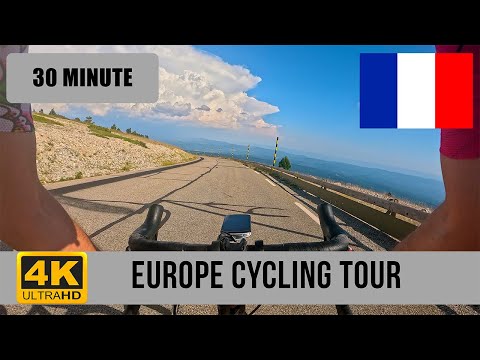 Europe cycling tour:  4K Full Ride - Mont Ventoux downhill - 🇫🇷
