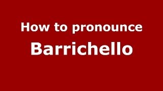 How to pronounce Barrichello