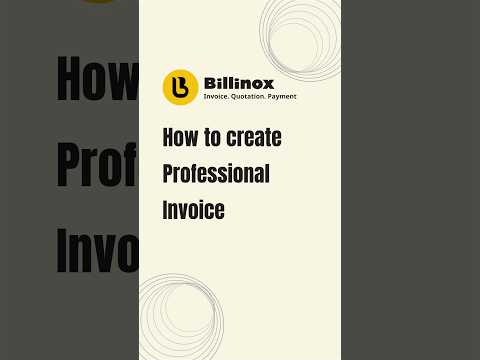 Create Your First Professional Invoice