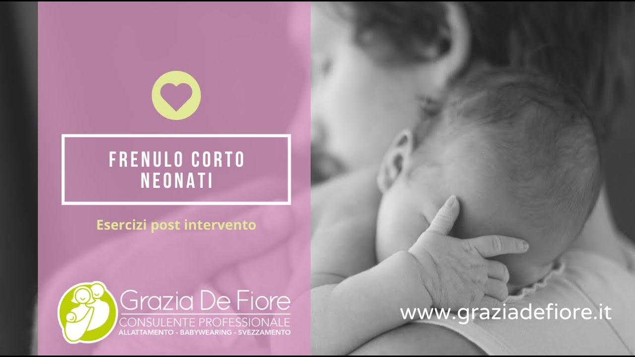 Esercizi post intervento per frenulo corto nei neonati
