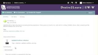 D2L v10.6 Student Tutorial: ePortfolio Overview