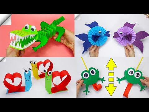 6 DIY paper crafts Moving paper TOYS Easy paper crafts