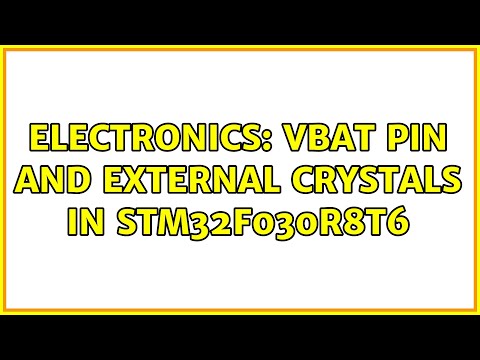 Electronics: VBAT pin and external crystals in STM32F030R8T6