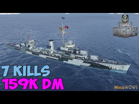 World of WarShips | Somers | 7 KILLS | 159K Damage - Replay Gameplay 1080p 60 fps