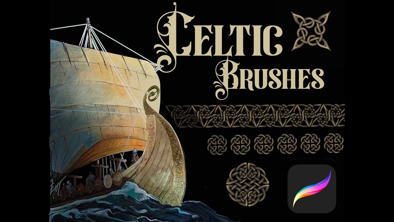 Celtic Procreate Brushes, Celtic Brush set