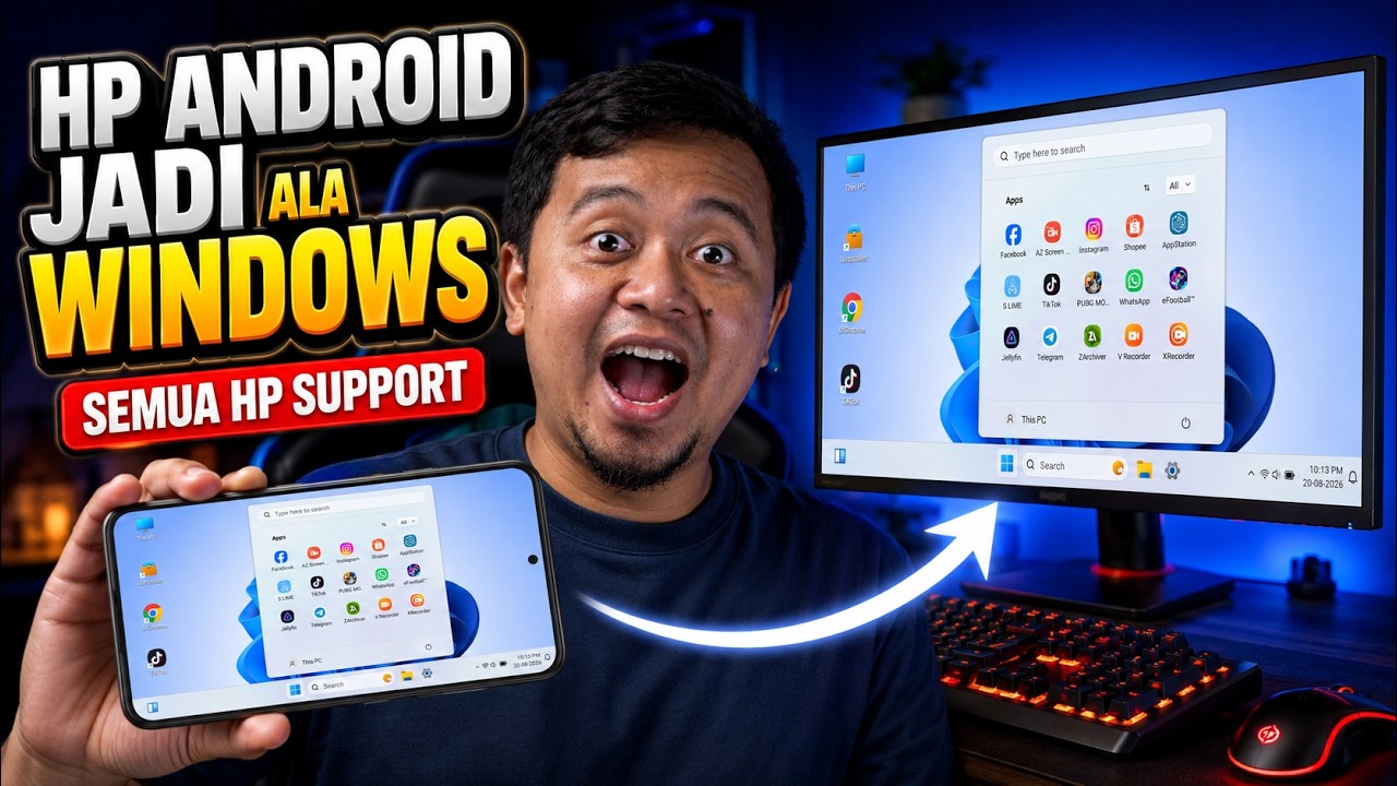 AMAZING! Ubah HP Android Jadi Desktop Mode WINDOWS 11 Dengan MUDAH