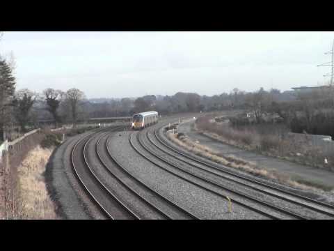 Irish Rail 22000 DMU 22038 passes Stacumny Bridge for Portlaoise
