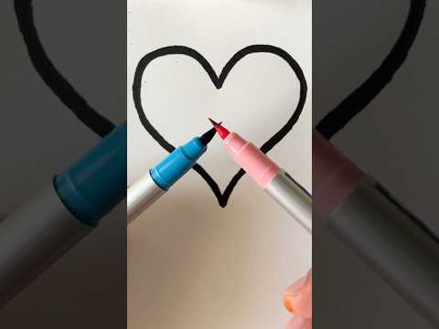 🩷💙#Kunst #Zeichenvideo #Kinderkunst #Youtubeshorts #befriedigendesVideo #Farbmischen #DIY #kreati...