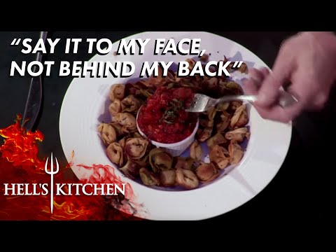 Chef Serves Gordon Packaged Tortellini & Canned Tomatoes | Hell's Kitchen
