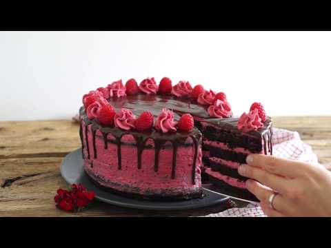 Saftige Himbeer-Schoko-Torte