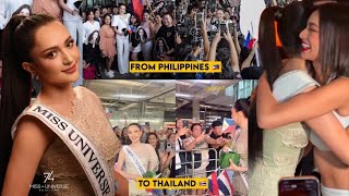 Download lagu Ahtisa Manalo's Arrival Receives a Warm Welcome from Thai Fans | MU2025 DAY 1 mp3