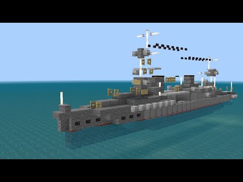 MINECRAFT 1:5 SCALE USS NORTHAMPTON CA-26 | NORTHAMPTON CLASS HEAVY CRUISER TUTORIAL |