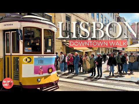 LISBON Portugal Walking Tour | Sunny Spring Walk in the Old Town Lisboa