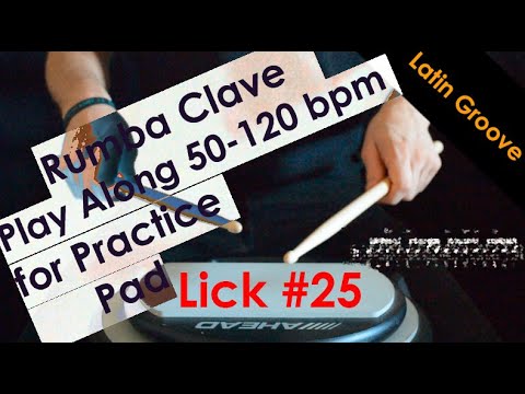 Rumba Clave for Practice Pad | Play Along 50 - 120 BPM | Best Snare Drum Exercises Ever!