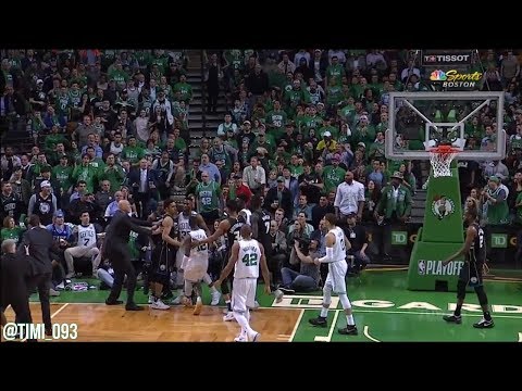 Terry Rozier vs Eric Bledsoe scuffle (04/24/2018)