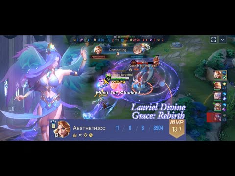 Lauriel Divine Grace : Rebirth Gameplay | Arena Of Valor  : Baratayuda