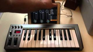 Video thumbnail for iPad Keyboard rig with Kymatica AUM by Jim McLaren