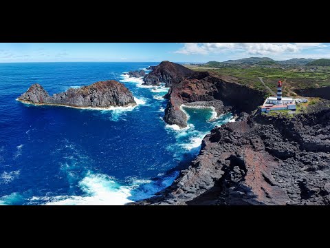 The lighthouse and 'Whale Island' | Ponta da Barca | Graciosa | Azores | Drone video | DJI Mini 2