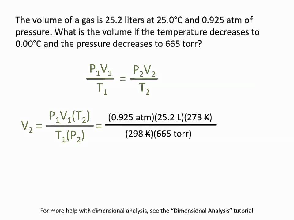 What is the formula for pressure and temperature?