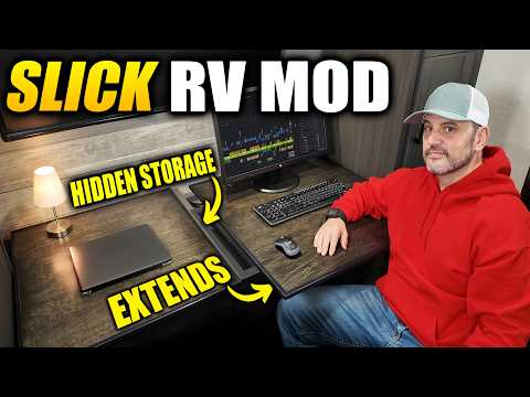 This DIY RV Desk is SO SLICK You'll Think Its OEM (RV Renovation & Modification Ideas)
