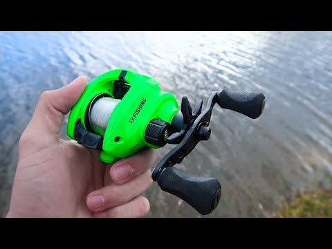 NEW 13 Fishing Inception SZ Cast Test (GREEN REEL)