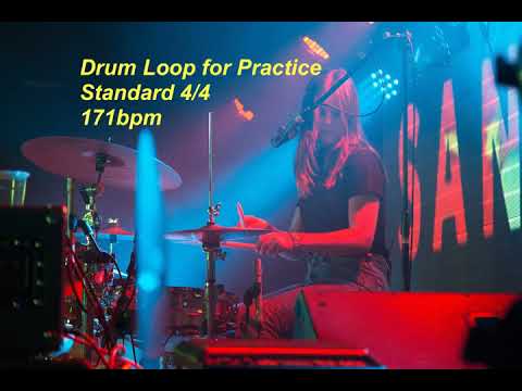 Drum Loop for Learners - Standard 4/4 - 171bpm