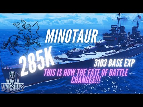 WOWS MINOTAUR / This is How The Fate of Battle Changes😮 / World Of Warships 2021 #gaming