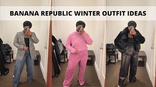 Banana Republic Curvy Try On Winter Jackets + Sweaters + Blazers