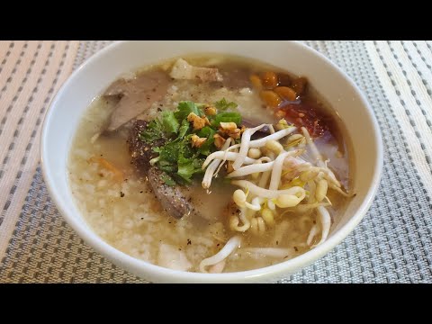Bor Baw Sach Chrouk | Pork Rice Porridge | Cambodian Recipe